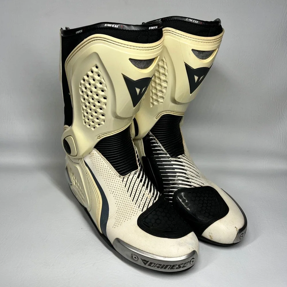 Dainese Torque RS Out Air Motorcycle Racing Boots White Black Mens US 9 EU 42